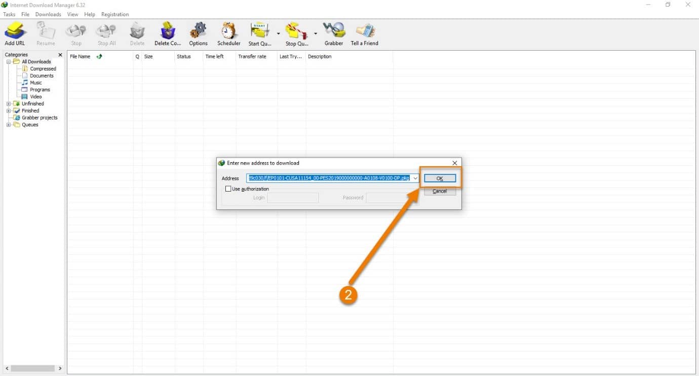 PSX Download Helper Paste File Address to IDM 02