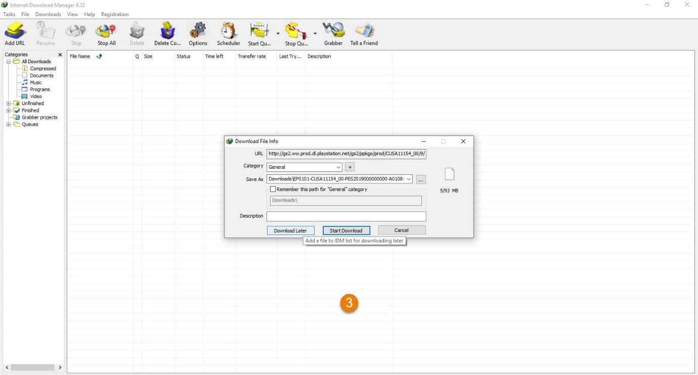 PSX Download Helper Paste File Address to IDM 03