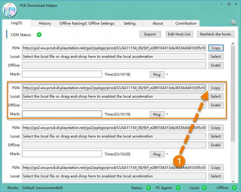 PSX Download Helper Paste File Address to IDM 04