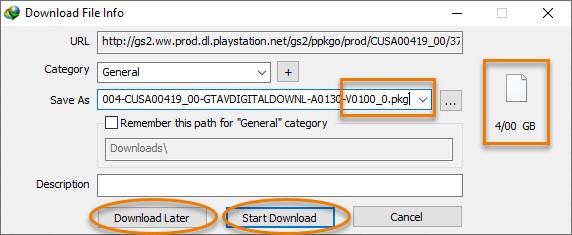 PSX Download Helper Paste File Address to IDM 14