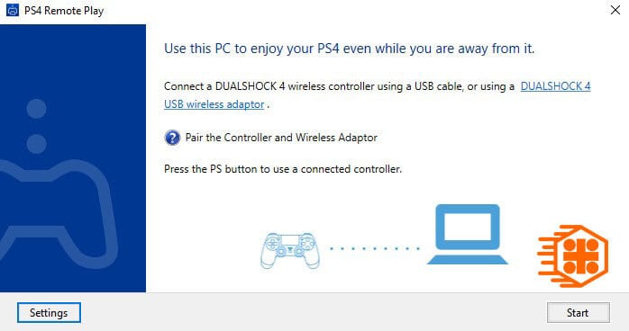 اتصال دسته به کامپیوتر در نرم افزار PS4 Remote Play