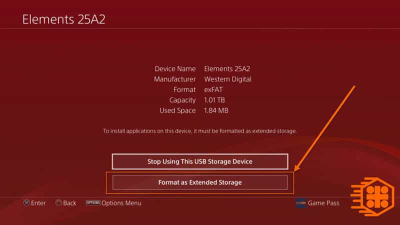 Format کردن هارد اکسترنال از طریق کنسول پلی استیشن 4 برای نصب بازی