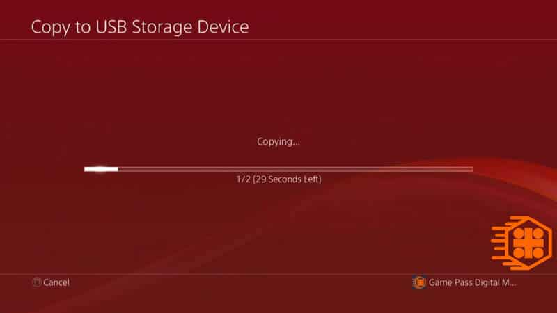 روند کپی فایل‌ها از اپلیکیشن Capture Gallery پلی استیشن 4 به حافظه USB