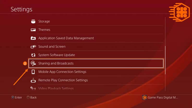 مراحل تنظیمات Share and Broadcast در پلی استیشن 4