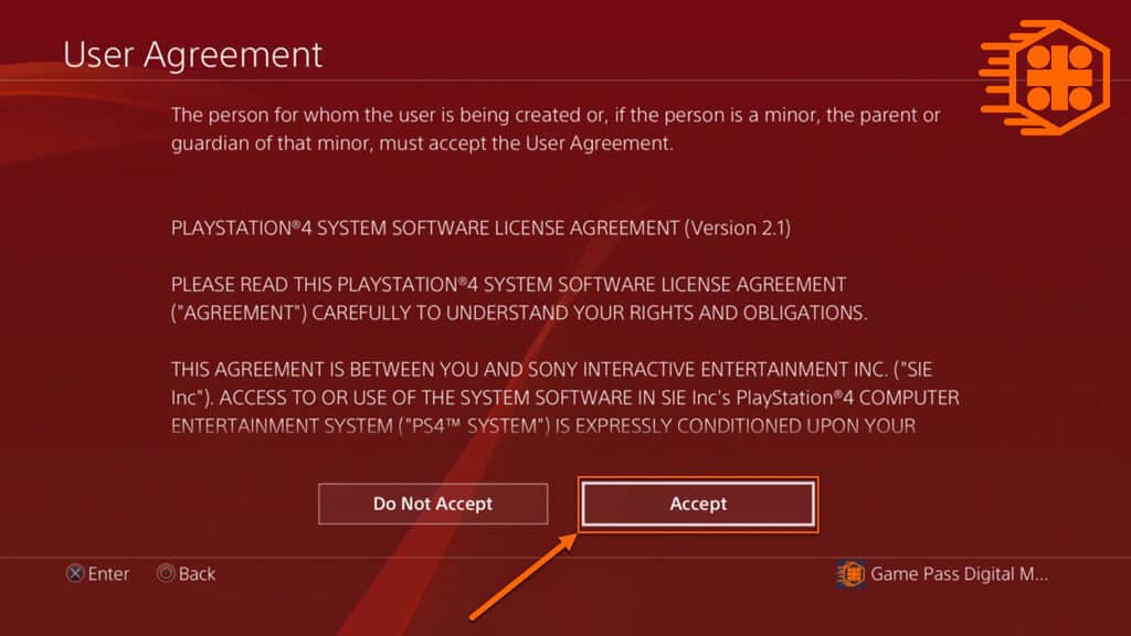 پذیرفتن قوانین ورود یا لاگین به اکانت پلی استیشن برای اشتراک بازی ها در PS4