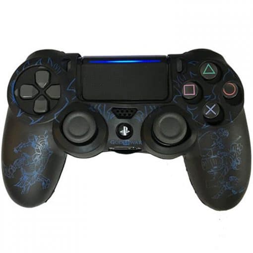 full dualshock 4 cover god of war blue design 1