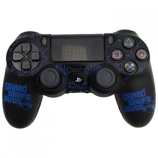 full dualshock 4 cover grand theft auto blue design 1