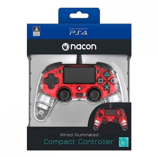 خرید کنترلر nacon wired illuminated compact controller red ps4