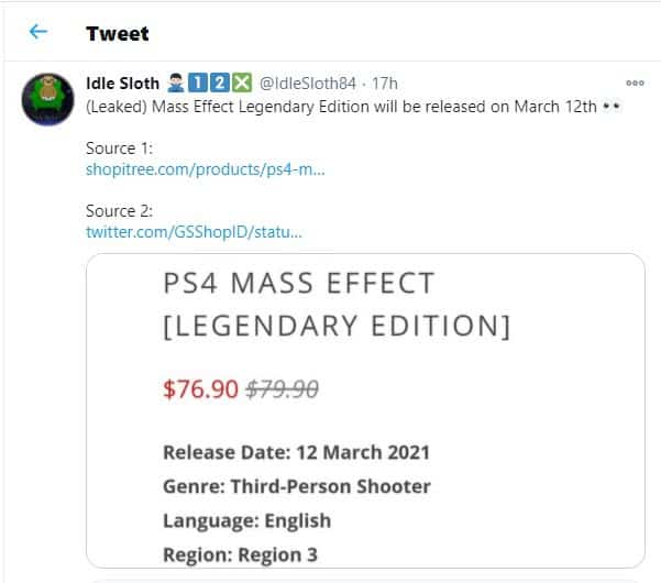 تاریخ احتمالی عرضه بازی Mass Effect: Legendary