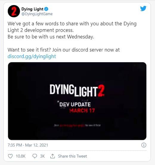 اطلاعات روند توسعه Dying Light 2