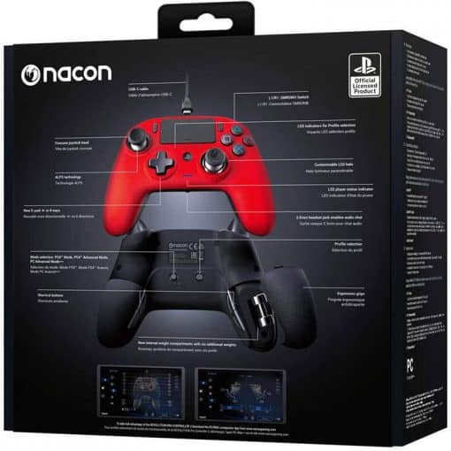 خرید کنترلر Nacon Revolution Pro Controller 3 PS4 رنگ قرمز