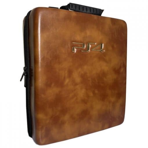 PlayStation 4 Pro Hard Case Brown Leather CODE 02