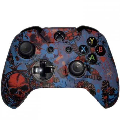 Xbox One Controller Cover Skull Red Design