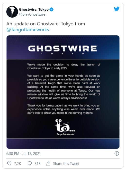 تاخیر انتشار GhostWire: Tokyo تا سال 2022