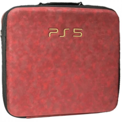 خرید کیف ضد ضربه PS5 رنگ چرم زرشکی