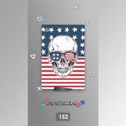 خرید اسکین برچسب PS5 طرح Skull and USA