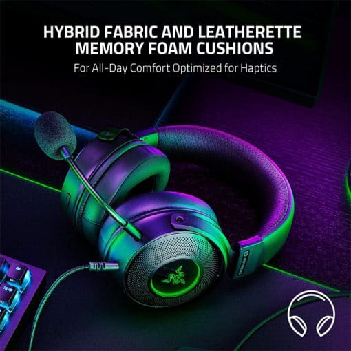 خرید هدست با سیم Razer Kraken V3 HyperSense مشکی