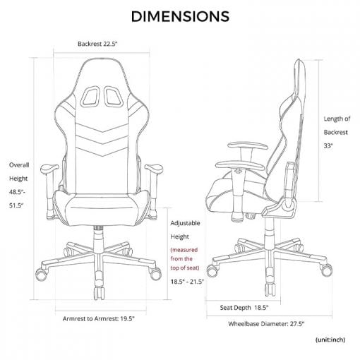 خرید صندلی گیمینگ DXRacer مدل Prince Series OH D6000 N مشکی