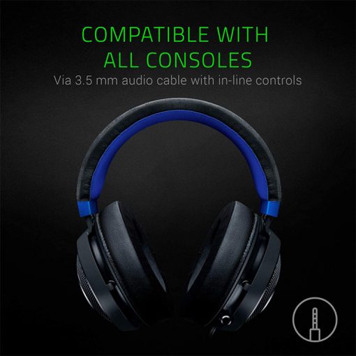 خرید هدست Razer Kraken مشکی آبی