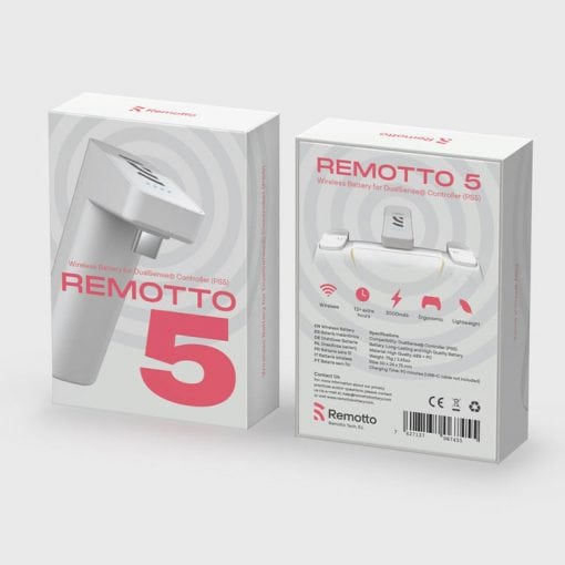 خرید باتری بی سیم Remotto مدل Remotto 5 برای DualSense سفید