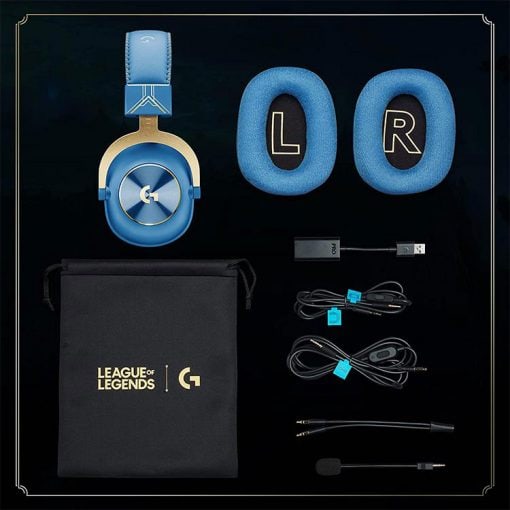 خرید هدست با‌ سیم Logitech G PRO X آبی