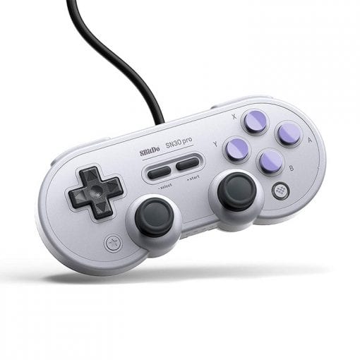 خرید گیم پد با سیم 8BitDo مدل SN30 Pro سفید مخصوص نینتندو سوییچ