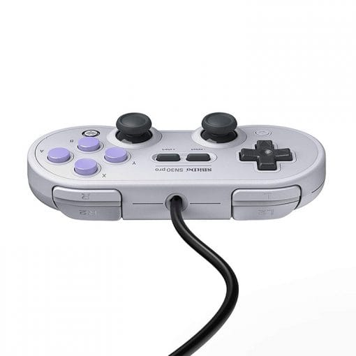 خرید گیم پد با سیم 8BitDo مدل SN30 Pro سفید مخصوص نینتندو سوییچ