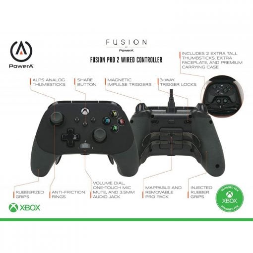 خرید کنترلر PowerA Fusion Pro 2 مشکی مخصوص Xbox