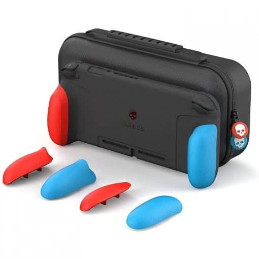 خرید باندل Skull & Co Grip Case قرمز آبی مخصوص Nintendo Switch