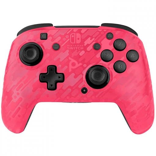 خرید کنترلر با سیم PDP Faceoff Deluxe Pro مخصوص Nintendo Switch رنگ Pink Camo