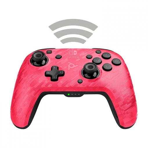 خرید کنترلر با سیم PDP Faceoff Deluxe Pro مخصوص Nintendo Switch رنگ Pink Camo