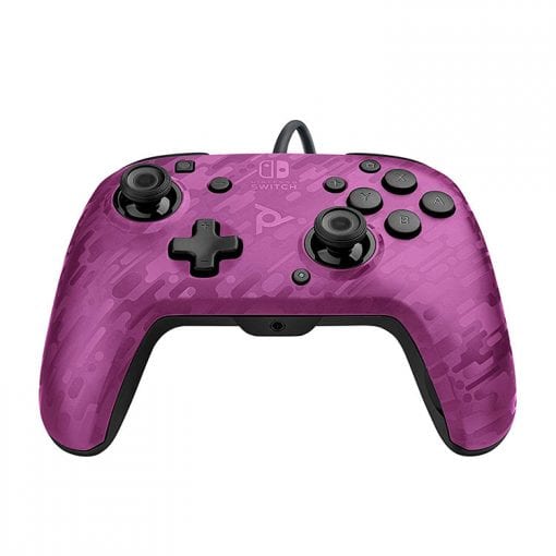 خرید کنترلر با سیم PDP Faceoff Pro مخصوص Nintendo Switch رنگ Purple Camo