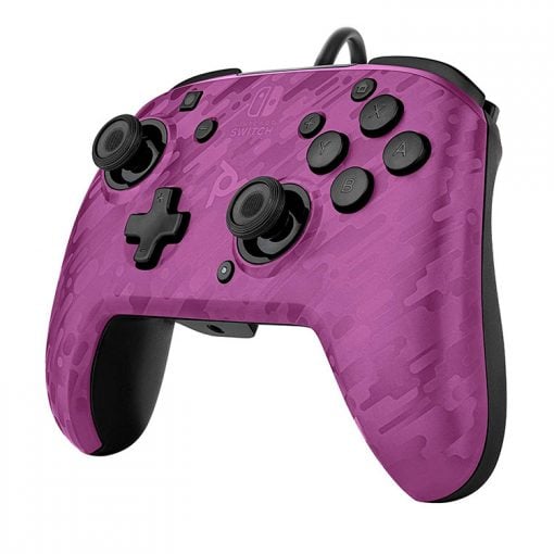 خرید کنترلر با سیم PDP Faceoff Pro مخصوص Nintendo Switch رنگ Purple Camo