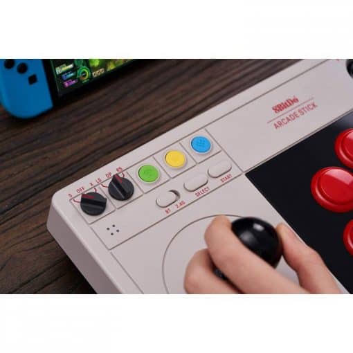 خرید جوی استیک بی سیم 8BitDo Arcade Stick سفید مخصوص نینتندو سوییچ