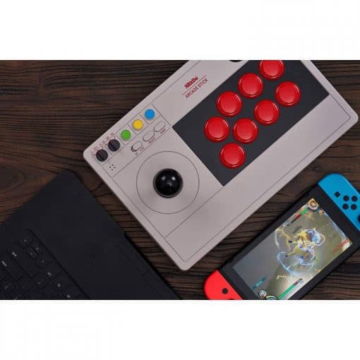 خرید جوی استیک بی سیم 8BitDo Arcade Stick سفید مخصوص نینتندو سوییچ