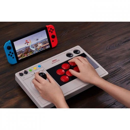 خرید جوی استیک بی سیم 8BitDo Arcade Stick سفید مخصوص نینتندو سوییچ