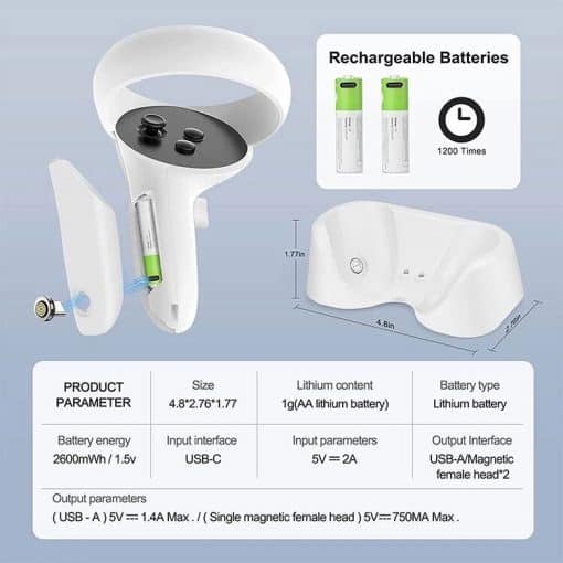 خرید پایه شارژ Esimen مدل GVRHA-ESI100 مخصوص Oculus Quest 2