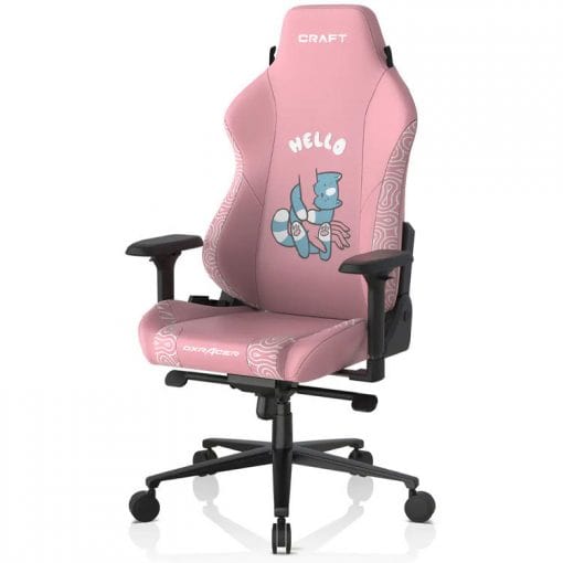 خرید صندلی DXRacer مدل Craft CRA/D5000/P طرح Hello Human Cat