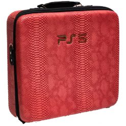 خرید کیف ضد ضربه PS5 قرمز پوست ماری