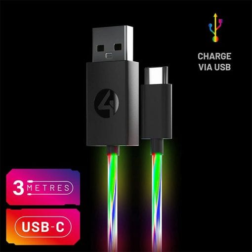 خرید کابل شارژ 4Gamers Light Up USB-C