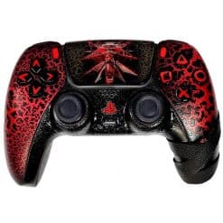 خرید کنترلر سفارشی DualSense طرح The Witcher Red