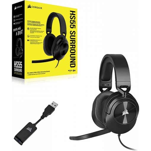 خرید هدست با ‌سیم Corsair HS55 Surround مشکی