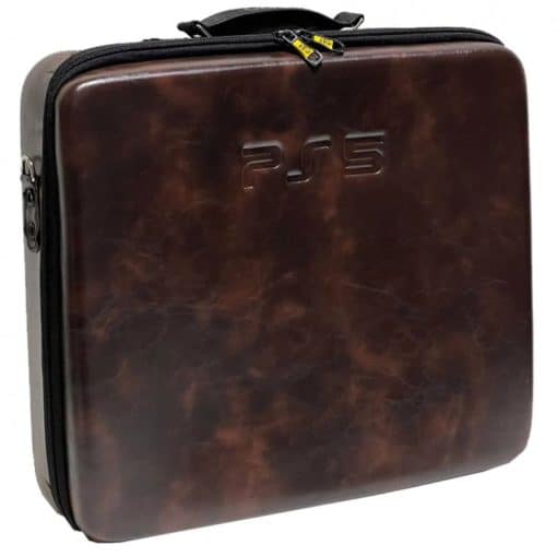 خرید کیف ضد ضربه PS5 رنگ Dark Brown Leather