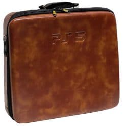 خرید کیف ضد ضربه PS5 رنگ Light Brown Leather