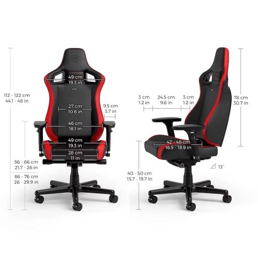 خرید صندلی گیمینگ Noblechairs مدل Epic Compact قرمز مشکی