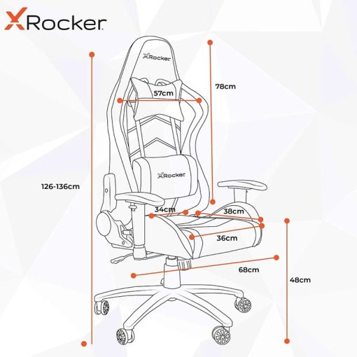 خرید صندلی گیمینگ X Rocker مدل Bravo RGB