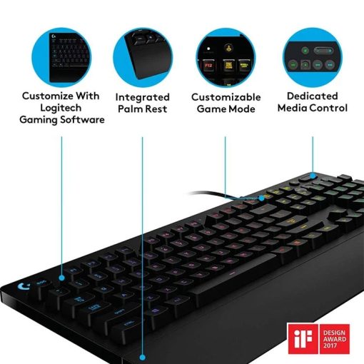 خرید کیبورد با سیم گیمینگ Logitech G213 Prodigy