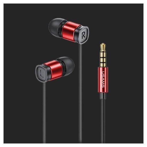 usams ep 46 red hsep4602 stereo earphone Gallery01