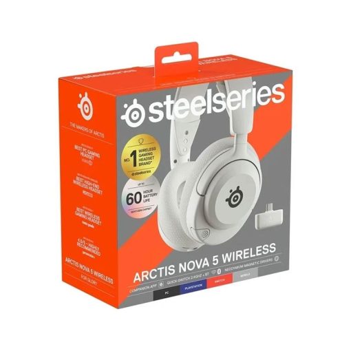 خرید هدست بی سیم Steelseries Arctis Nova 5 سفید