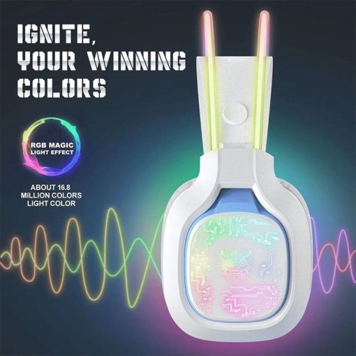 خرید هدست با‌ سیم Onikuma X22 RGB سفید